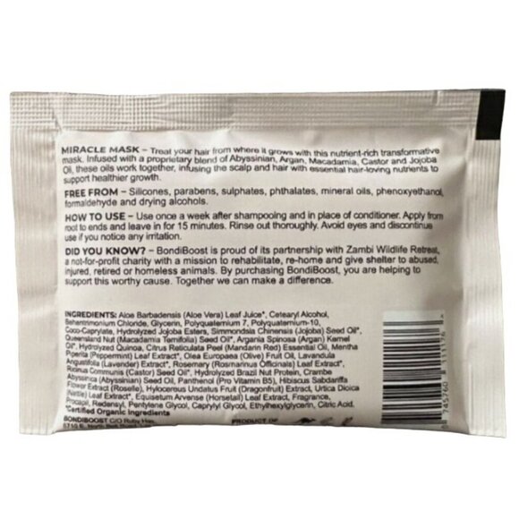 Bondi Boost Miracle Hair Mask Deep Conditioning Treatment 1.01oz 30mL - Picture 2 of 2